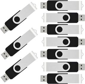img 4 attached to 🖤 10 Pack VICFUN 8GB Flash Drives: Bulk USB Memory Sticks - Black