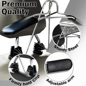img 3 attached to 🚗 Premium Chrome Headrest Car Hanger by Zone Tech - Quality Clothes Holder Travel Vehicle Jacket Suit Coat Hanger with Restraint Rods for Headrest Optimization