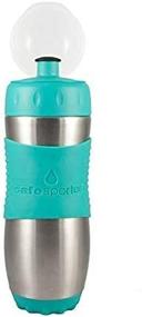 img 2 attached to 🧃 Kid Basix Safe Sporter: Reusable Stainless Steel Water Bottle, 16 oz - Sea Green