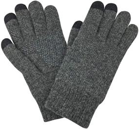 img 2 attached to Merino Touchscreen Gloves 🧤 for Men - NIce Caps Accessories