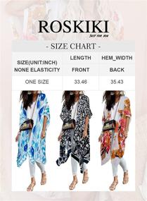 img 1 attached to 🌸 Stylish and Elegant: ROSKIKI Women's Vintage Floral Kimono Beach Cover Up