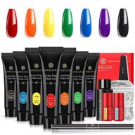 🌈 saviland rainbow poly nail gel kit - poly nails gel builder for nail extension and enhancement - ideal for gel polish starter and professional nail technicians - set 2 logo