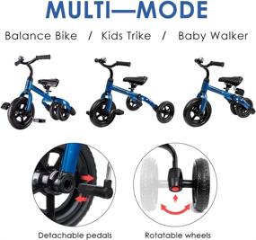 img 2 attached to YGJT 3 in 1 Toddler Tricycle: Folding Kids Trike & Balance Bike for 2 - 4 Year Olds – Outdoor Riding Toys for Boys and Girls. Birthday Gift in Blue!