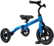 ygjt 3 in 1 toddler tricycle: folding kids trike & balance bike for 2 - 4 year olds – outdoor riding toys for boys and girls. birthday gift in blue! logo