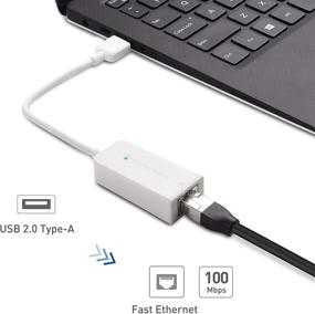 img 1 attached to 🔌 Cable Matters USB to Ethernet Adapter: High-Speed 10/100 Mbps Network Support in White