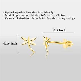 img 3 attached to Hypoallergenic Dragonfly Earrings | Sensitive Jewelry for Girls | Jewelry Accessories