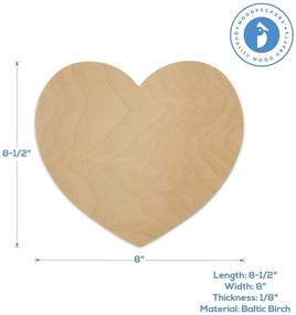 img 3 attached to Wooden Heart Cutouts: 3 Unfinished Unpainted Shapes for Valentine's Crafts ❤️ and DIY Projects - 8.5 x 8 x 1/8 Inch by Woodpeckers