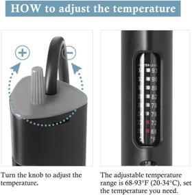 img 2 attached to FEDOUR Submersible Aquarium Heater with Protective Cover, Adjustable Thermostat for 5-40 Gallon Fish and Turtle Tanks - Available in 30W, 50W, 60W, and 120W Options