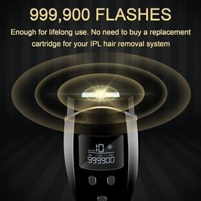 img 3 attached to IPL Hair Removal: UPGRADED At-Home Device for Laser Permanent Hair Removal, Facial to Whole Body Treatment - 999900 Flashes for Women and Men