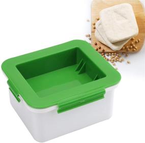 img 4 attached to 🧼 TofuPress: Effortlessly Extract Water for Enhanced Flavor & Texture - Cheese Drainer, Water Removal Machine, Cheese Presser, Dehydrator - Dishwasher Safe - Green