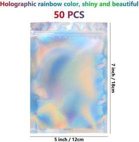 img 3 attached to Holographic Resealable Rainbow Ziplock Packaging