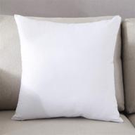 🛋️ taoson 100% хлопковая подушечка-чехол квадратной формы - стильные декоративные наволочки для дивана, кровати и стула - белый, 16 х 16 дюймов / 40 х 40 см логотип