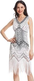 img 4 attached to MS STYLE Flapper Dresses Fringed Women's Clothing