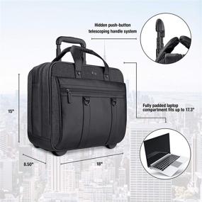img 3 attached to 💼 Solo New York MacDougal Rolling Laptop Bag, Black: The Perfect Travel Companion for Your Laptop!