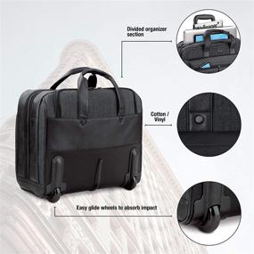 img 1 attached to 💼 Solo New York MacDougal Rolling Laptop Bag, Black: The Perfect Travel Companion for Your Laptop!