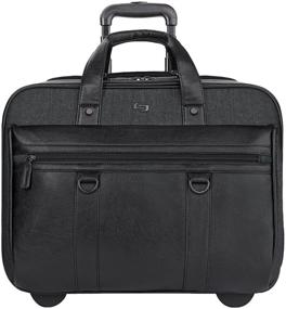 img 4 attached to 💼 Solo New York MacDougal Rolling Laptop Bag, Black: The Perfect Travel Companion for Your Laptop!