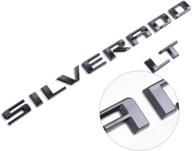 new 3d tailgate letters badges emblems for chevrolet silverado 2019-2021 lt emblem (gloss black) logo