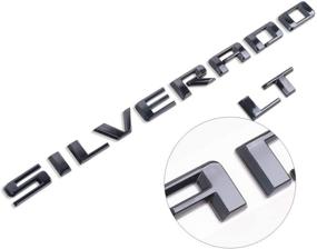 img 4 attached to New 3D Tailgate Letters Badges Emblems For Chevrolet Silverado 2019-2021 LT Emblem (Gloss Black)