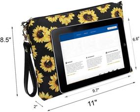 img 2 attached to 🌻 Women's Sunflower Crossbody Bag: Clutch Wristlet Purse with Adjustable Strap—Ideal Crossover Accessory