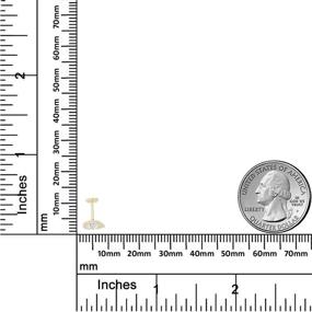 img 2 attached to Pear Shaped Simulated Diamond Cartilage Barbell