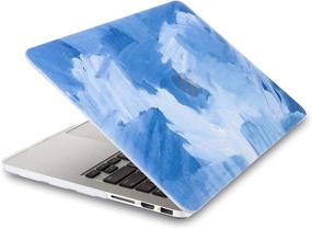 img 2 attached to 🔵 KECC Laptop Case for MacBook Pro 13" (2021/2020/2019/2018/2017/2016) - Blue Water Paint Hard Shell Cover