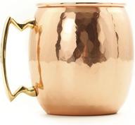 🍺 handcrafted old dutch hammered copper mug with nickel lining logo