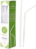 repurpose: 100% compostable plant based straws, bpa 🌱 free, eco friendly - pack of 300 party straws logo