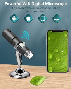 img 4 attached to 🔬 WiFi Digital Microscope for iPhone & Android: 1080P USB Camera with 50X - 1000X Magnification, Wireless Handheld Mini Microscope with LED Lights for Phone, Tablet, Computer