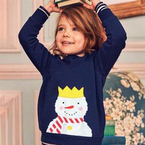 img 3 attached to 👕 EULLA Little Boys Girls Sweatshirt Toddler Boys Christmas Clothes Baby Pullover Sweater Kids Pullover for Boys 1-7 Years Old - Improved SEO-friendly Version