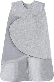 img 4 attached to 👶 Soft Ftikvo Swaddle-Blanket for Baby Girl & Boy | Newborn Sleep Sack | Infant Transition Safe Wrap Blankets | 100% Cotton Breathable Material | Grey Color | Large Size | Suitable for 3-6 Months