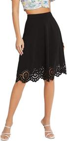 img 4 attached to SheIn Womens Pleated Pockets XX Large Women's Clothing in Skirts