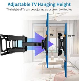 img 3 attached to 📺 Versatile Full Motion TV Mount Bracket for 32-65 Inch TVs, Swivels, Tilts & Rotates – Supports up to 121lbs