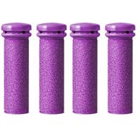 👣 efficient emjoi micro-pedi refill rollers (extra coarse) - pack of 4: perfect for smooth and soft feet logo