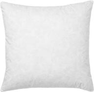 📌 28x28 euro throw pillow insert with down feather fill and white cotton fabric logo
