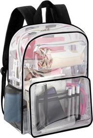 img 4 attached to Backpack Waterproof Bookbags Adjustable Transparent
