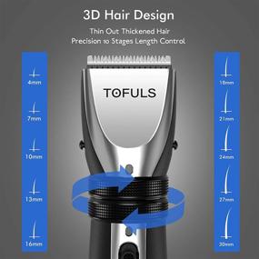 img 3 attached to 💇 Professional Men's Hair Clippers - Electric Hair Trimmer with Haircut Kit, Precision Hair Cutting Kit for Barbers, Rechargeable Hair Clippers for Hair Cutting with Extra Blade