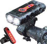 burningsun bike light set: 1000 lumens super bright, usb rechargeable, 360° rotatable, waterproof, cycling headlight and taillight combo logo