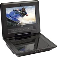 📀 premium black accessory d7104: 7-inch lcd portable dvd player with extended 4-hour playback logo