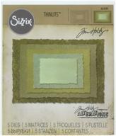 sizzix tim holtz stacked deckle thinlits набор пресс-форм для высечки: разноцветный, 5 штук логотип