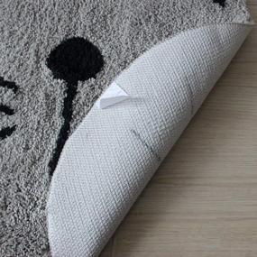 img 2 attached to 🐱 Adorable Kids' Microfiber Bathroom Mats - Highly Absorbent Doormat - Cat Shaped Front Door Carpet Rug
