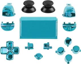 img 4 attached to 🔧 Blue Jadebones Chrome Plating Buttons Repair Kit for PS4 Slim PS4 Pro Controller, Gen 2 Action Home Share Options Buttons & D-pad & R1 L1 R2 L2 Trigger & Touchpad Full Set