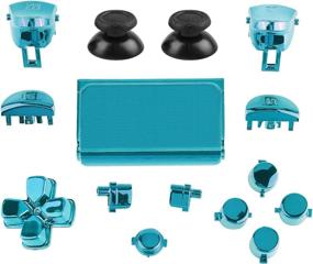 img 2 attached to 🔧 Blue Jadebones Chrome Plating Buttons Repair Kit for PS4 Slim PS4 Pro Controller, Gen 2 Action Home Share Options Buttons & D-pad & R1 L1 R2 L2 Trigger & Touchpad Full Set