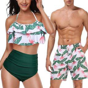 img 2 attached to 👙 Fashionable Jumojufol Swimsuits: XL Women's Clothing with Stylish Waisted Falbala and Swimsuits & Cover Ups