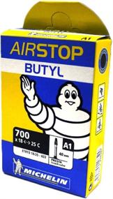 img 1 attached to MICHLEIN A1 Airstop Butyl Tube Bundle - 4 🚴 Pack | Smooth Presta Valve 700x18-25C 40mm | New in Box