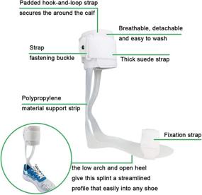 img 3 attached to 👣 Orthomen Right Drop Foot Brace AFO Leaf Spring Splint Ankle Foot Orthosis Support - Size Medium