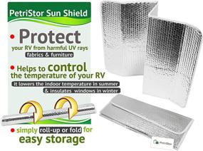 img 3 attached to 🚐 RV Reflective Door Window Cover - PetriStor 16 X 25 Sun Shield: Regulates Temperature & Protects RV from Harmful UV Rays, Color: White