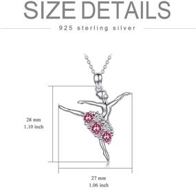 img 1 attached to 🩰 AOBOCO Sterling Silver Ballerina Necklace: Birthstone Crystals, Ballet Themed Dancer Gifts for Girls, Teens, and Women