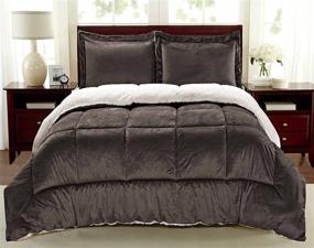 img 3 attached to 🍫 Cathay Home Queen Comforter Set in Chocolate: Luxuriously Comfortable Bedding