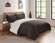 🍫 cathay home queen comforter set in chocolate: luxuriously comfortable bedding logo