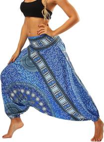 img 2 attached to Womens Bohemian Pants Smocked Trousers Bedding and Comforters & Sets
